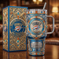 Oklahoma City Thunder 40oz Tumbler with Lid and Straw