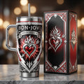 Bon Jovi 40oz Tumbler with Lid and Straw