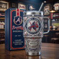 Atlanta Braves 40oz Tumbler with Lid and Straw