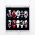 Atlanta Braves Handmade Press On Nails | Reusable 3D Nail Set