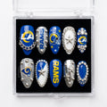 Los Angeles Rams Handmade Press On Nails | Reusable 3D Nail Set