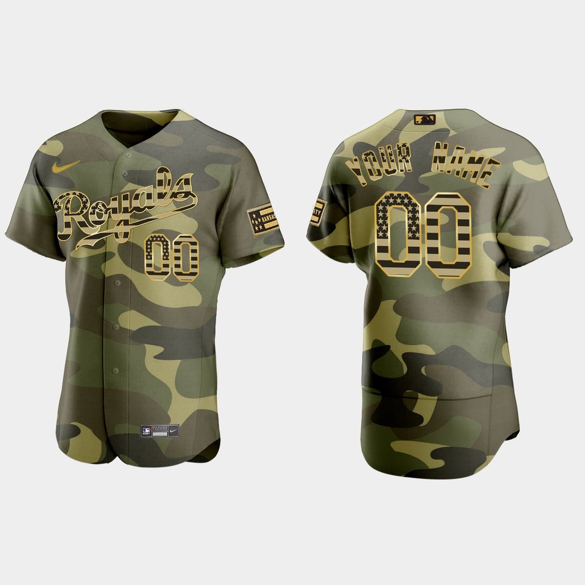 Kansas City Royals 2022 Custom Camo Jersey – All Stitched