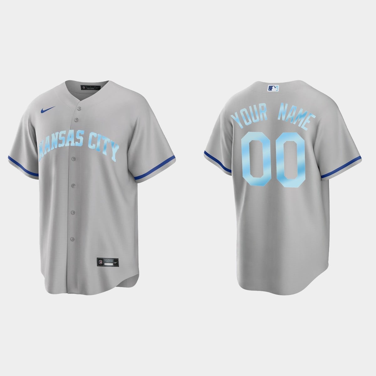 Custom Kansas City Royals 2022 Replica Jersey - Gray