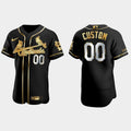 Custom St. Louis Cardinals 2022 Black Gold Jersey - All Stitched