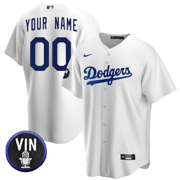 Men's Los Angeles Dodgers Vin Scully Tribute Custom Name and Number Jersey – All Stitched