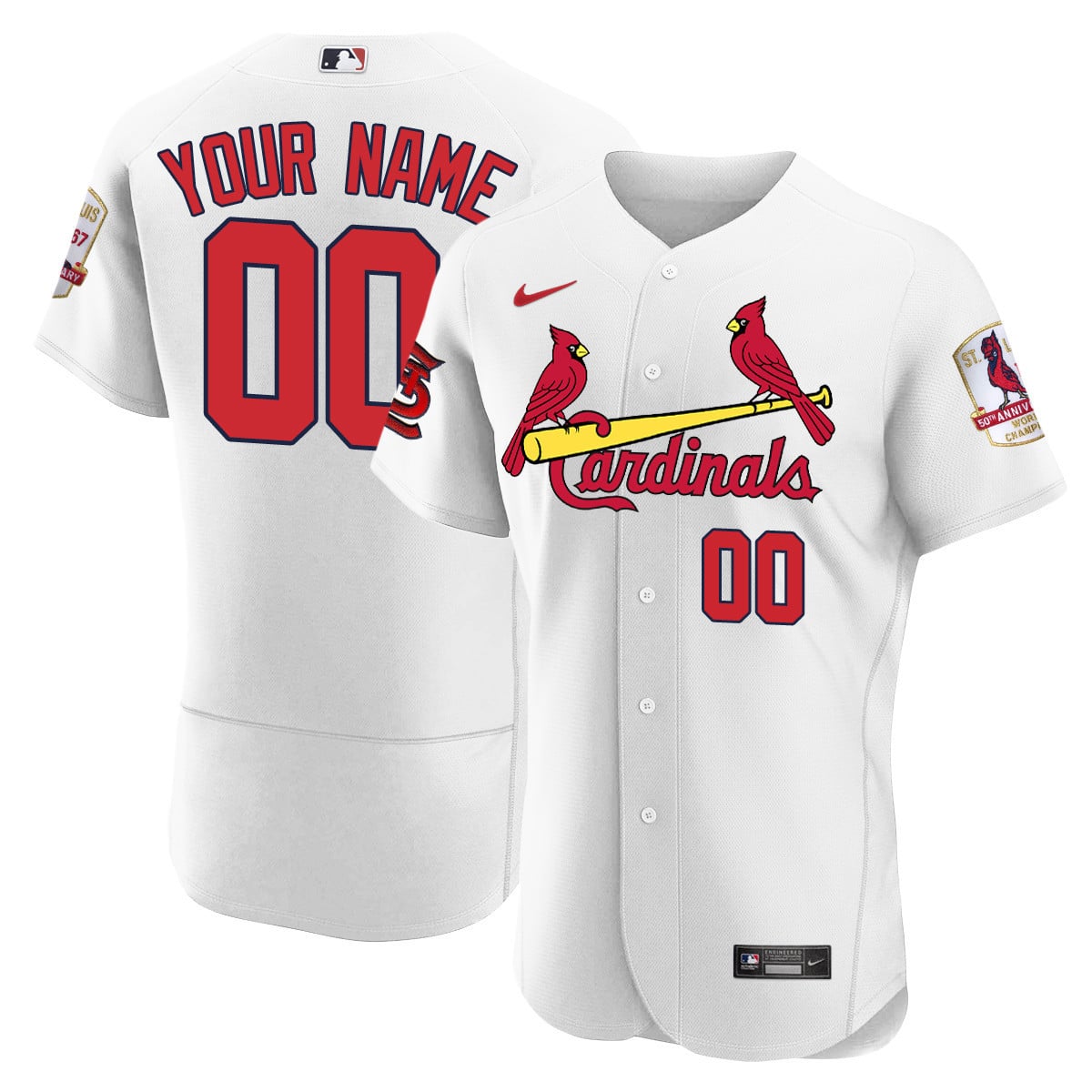 Men's St. Louis Cardinals Custom 1967 World Series Champions Jersey – All Stitched