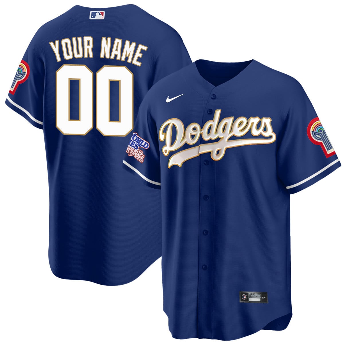 Men's Los Angeles Dodgers Custom 1981 World Series Champions Jersey – All Stitched