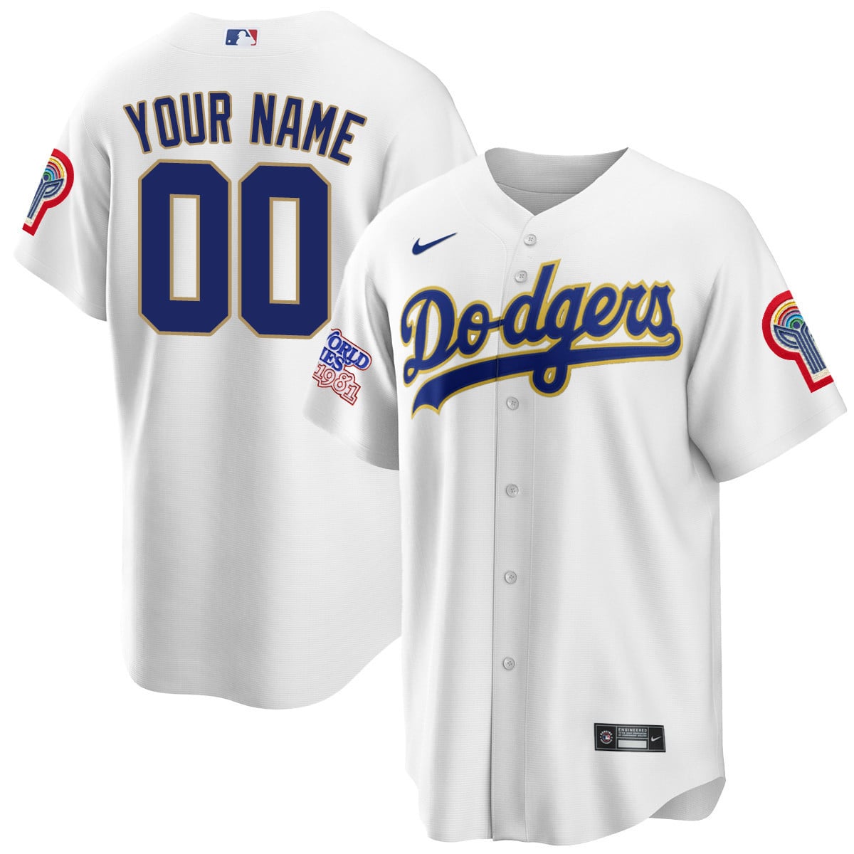 Men's Los Angeles Dodgers Custom 1981 World Series Champions Jersey – All Stitched
