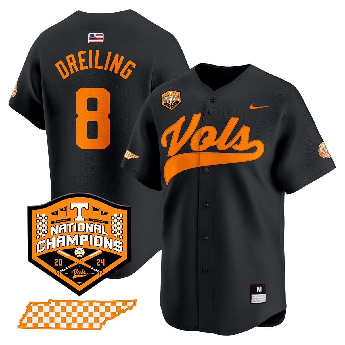 Men's Tennessee Volunteers 2024 National Champions Vapor Premier Limited Jersey - All Stitched