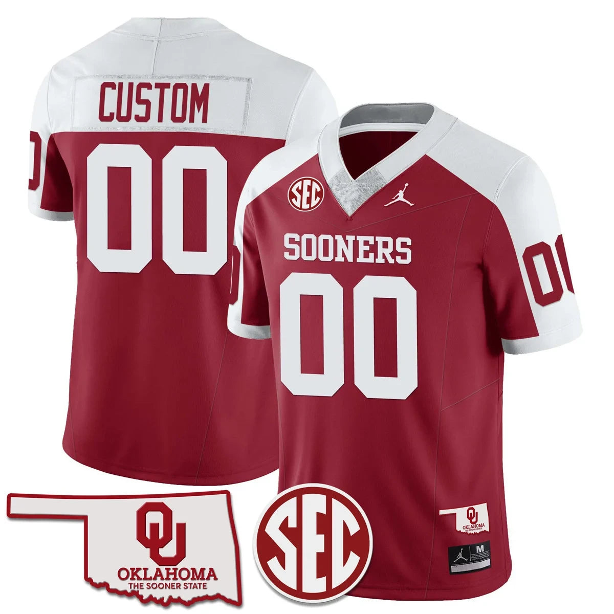 Custom Oklahoma Sooners 2024 Limited Jersey - SEC Patch - All Stitched