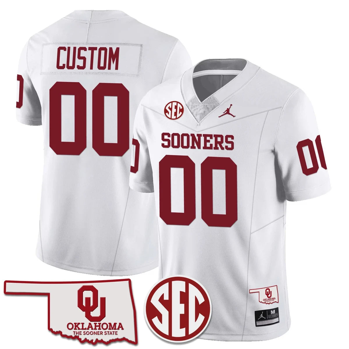 Custom Oklahoma Sooners 2024 Limited Jersey - SEC Patch - All Stitched