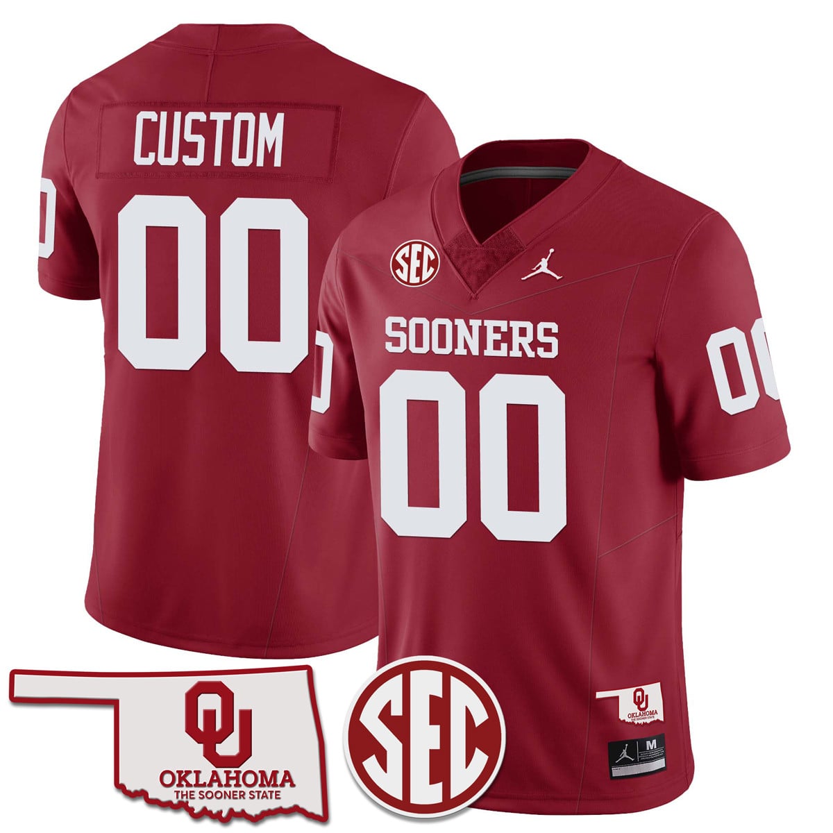 Custom Oklahoma Sooners 2024 Limited Jersey - SEC Patch - All Stitched