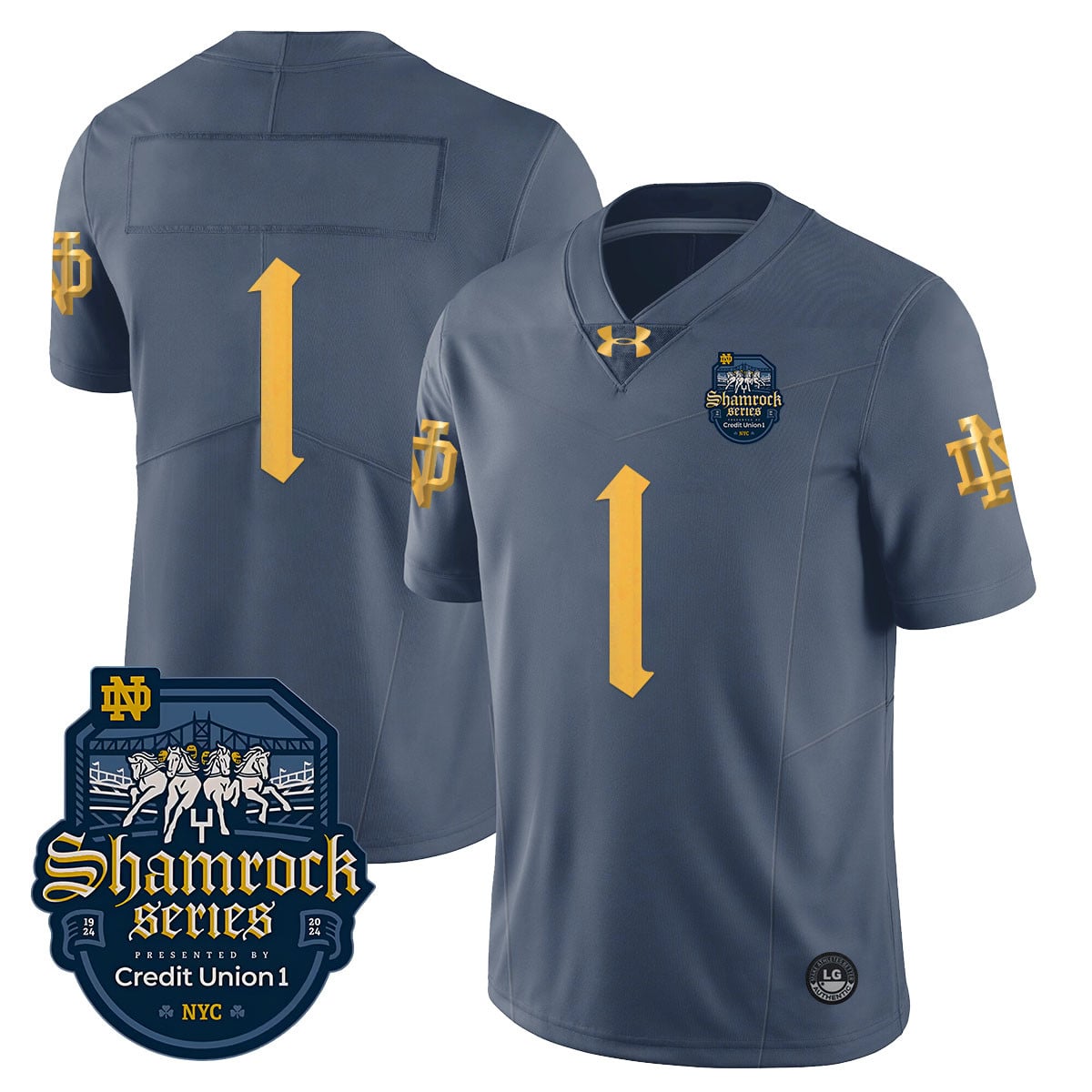 Men's Notre Dame Fighting Irish 2024 Shamrock Series Uniform - All Stitched