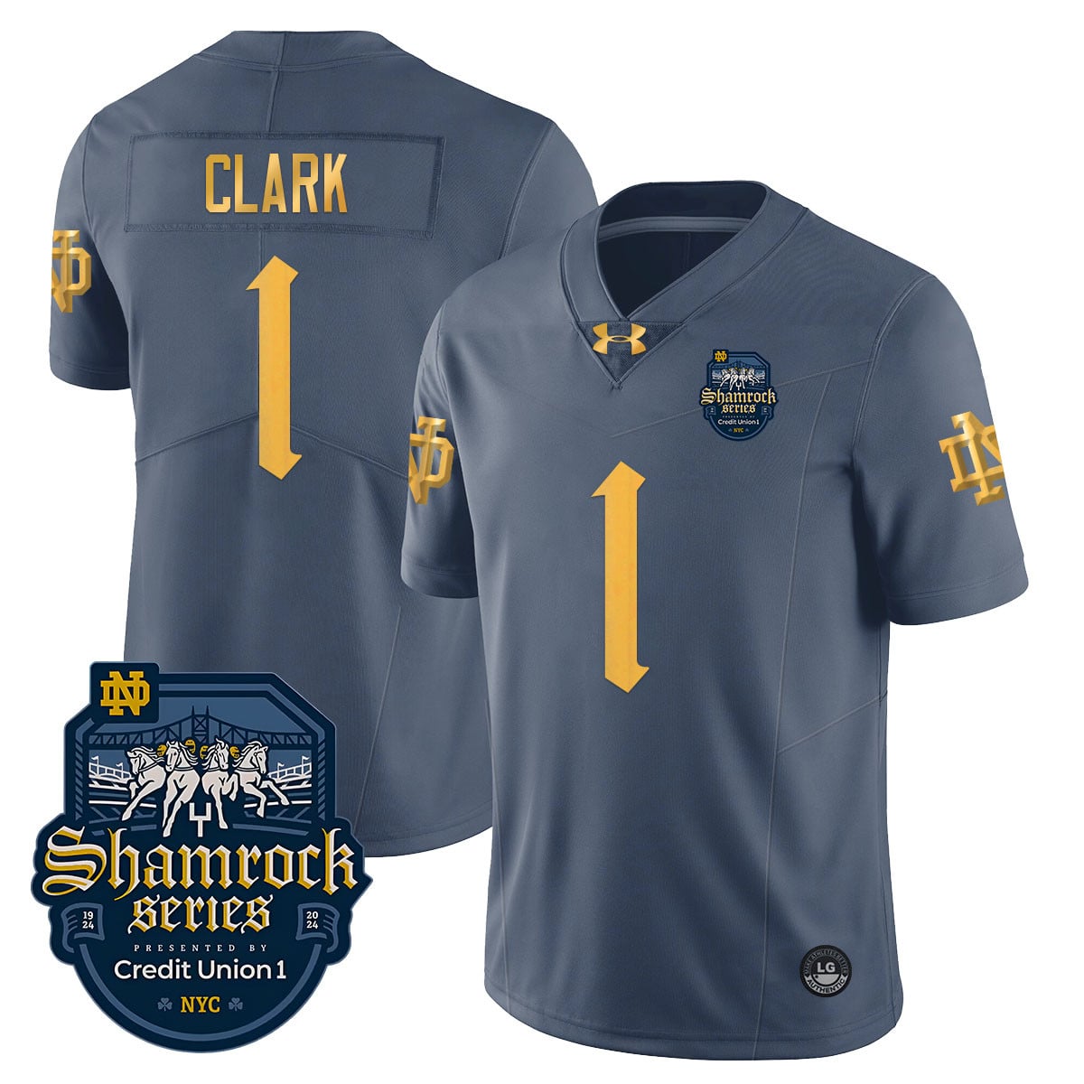 Men's Notre Dame Fighting Irish 2024 Shamrock Series Uniform - All Stitched