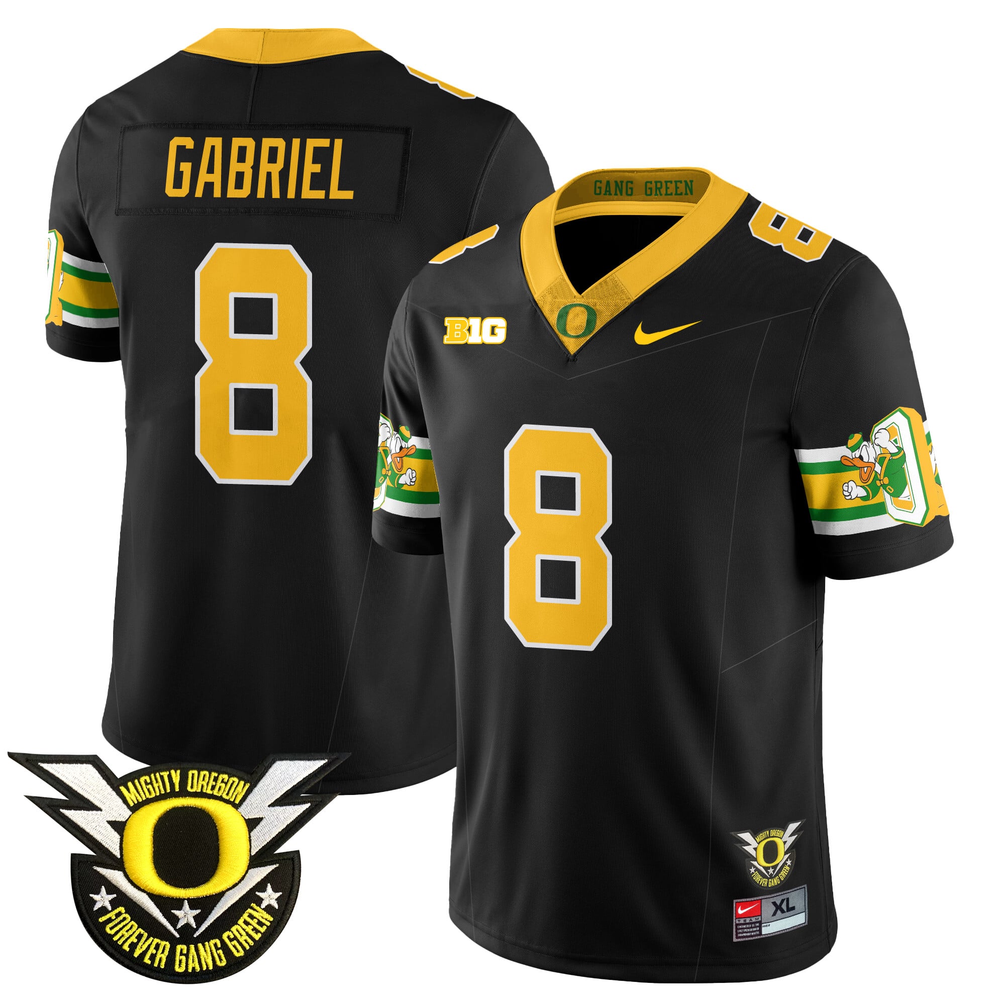 Men's Oregon Football Forever Gang Green 2024 Jersey N1 - All Stitched