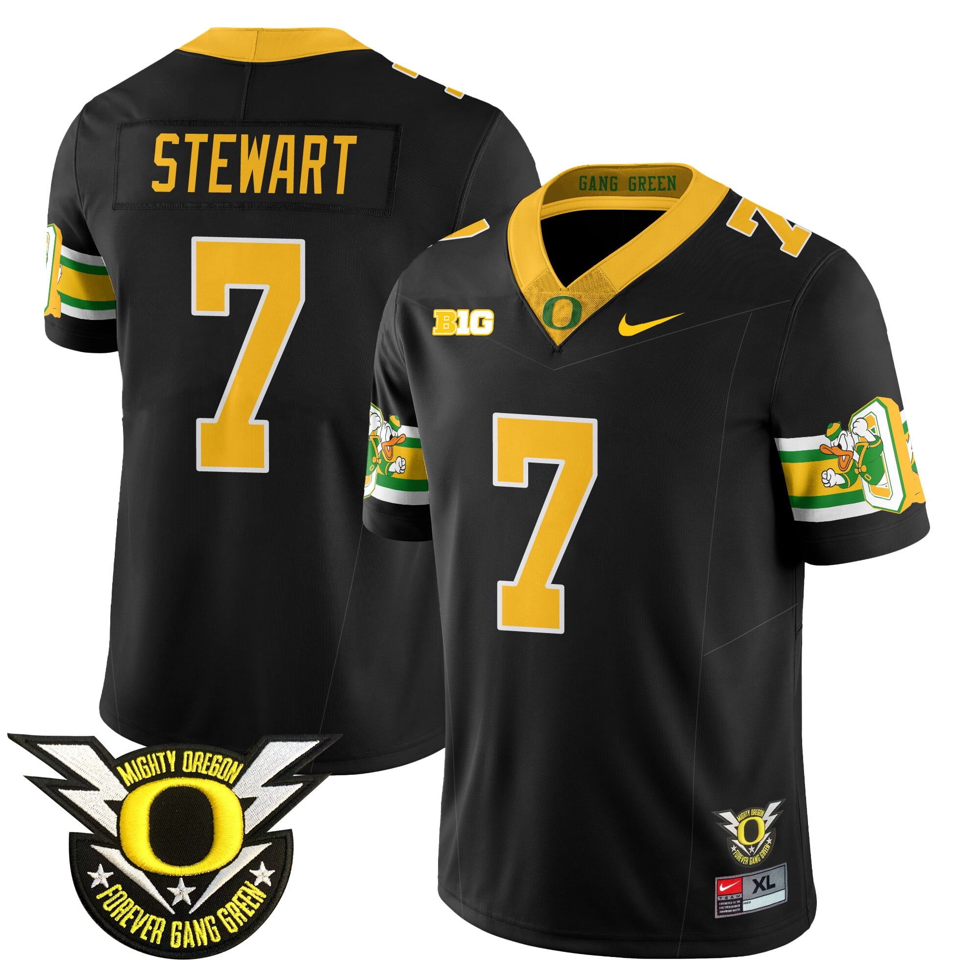 Men's Oregon Football Forever Gang Green 2024 Jersey N1 - All Stitched