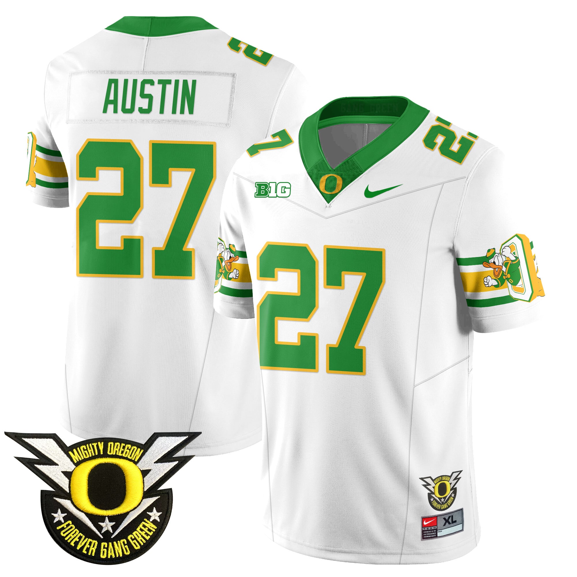Men's Oregon Football Forever Gang Green 2024 Jersey N1 - All Stitched