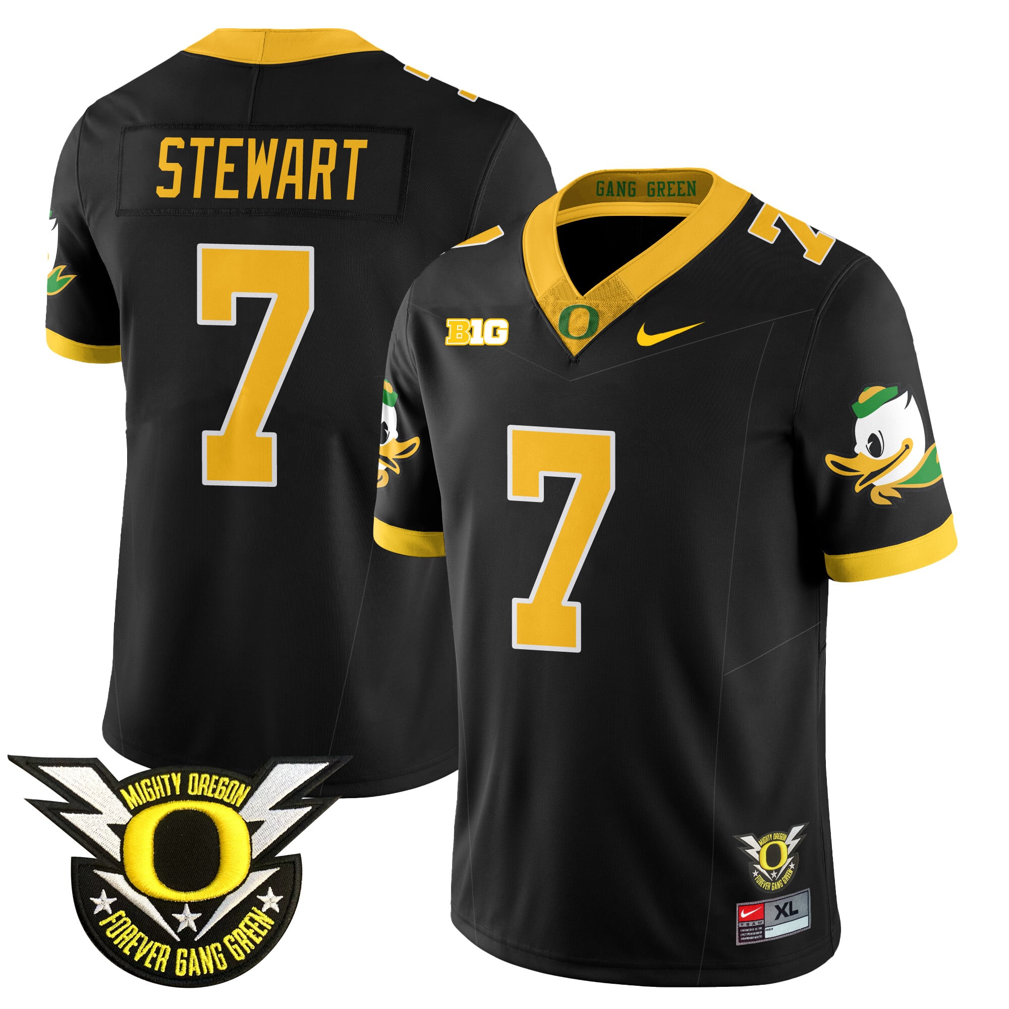 Men's Oregon Football Forever Gang Green 2024 Jersey N2 - All Stitched