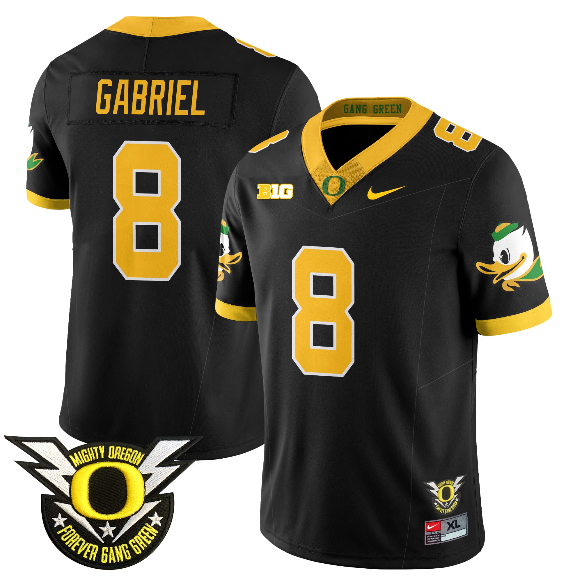 Men's Oregon Football Forever Gang Green 2024 Jersey N2 - All Stitched