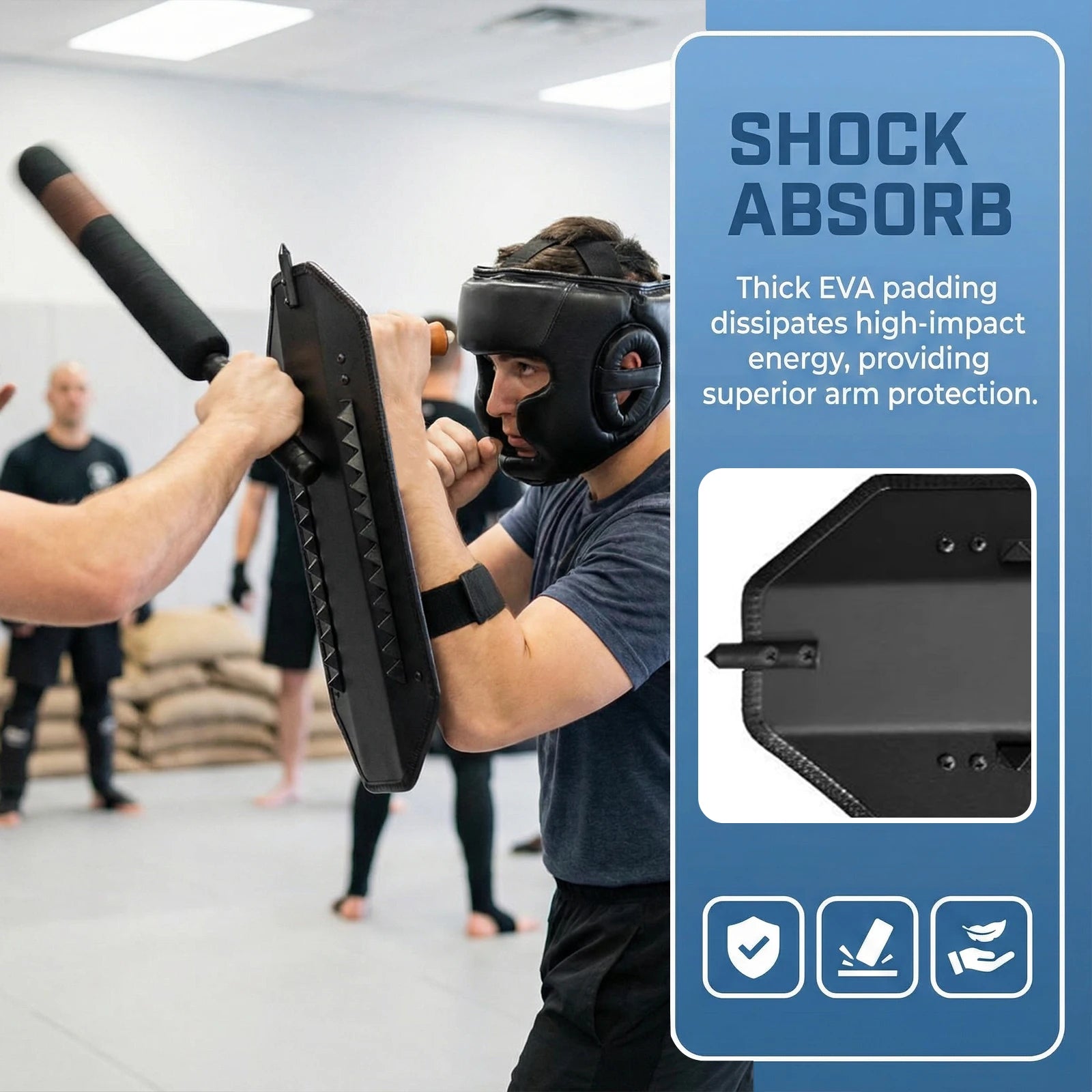 Aluminum Alloy Metal Arm Bracers Self-defence Arm Type Anti-Riot Shield for Outdoor School Mall Home Company