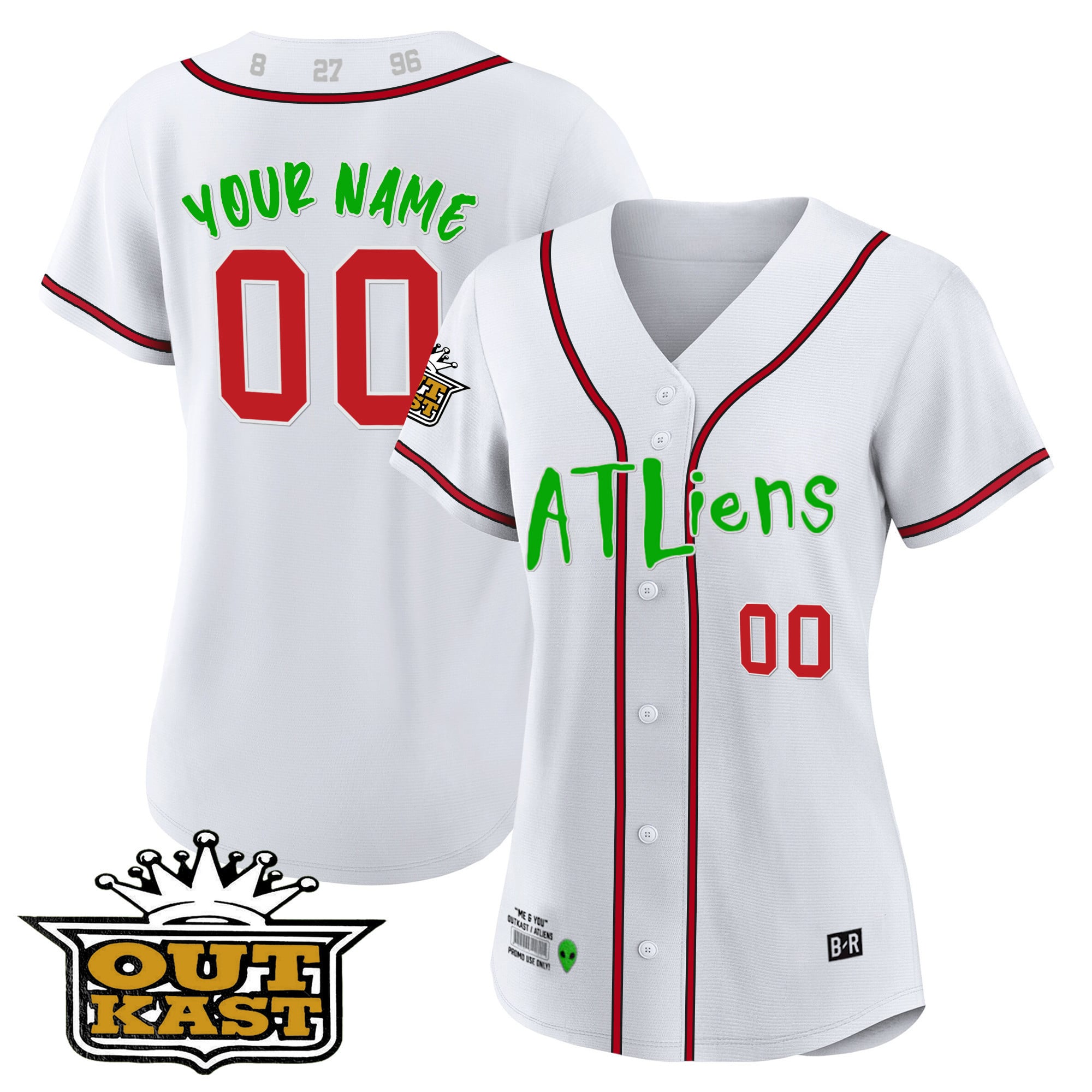 Atlanta Braves Atliens Cool Base Custom Jersey - All Stitched
