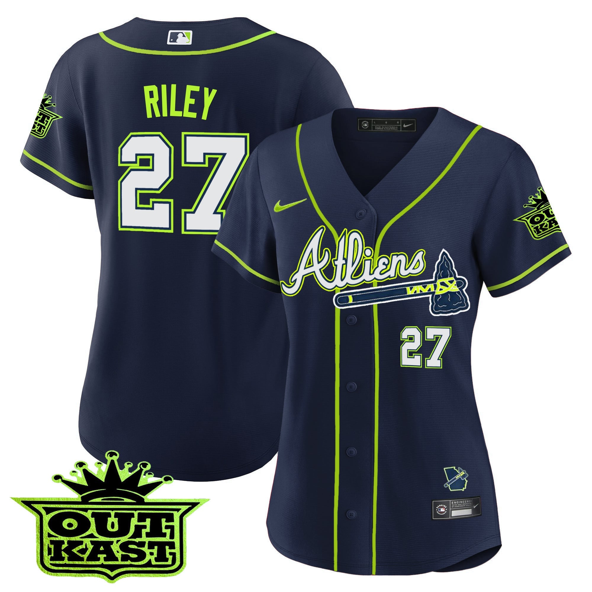 Women's Atlanta Braves Atliens Jersey - All Stitched