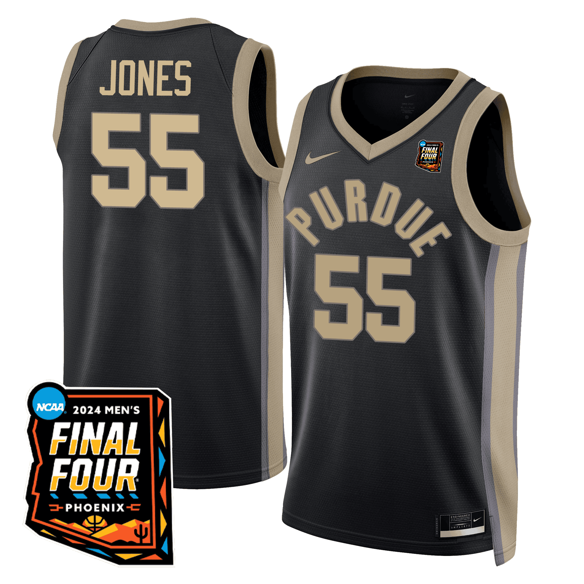 Men's Purdue Boilermakers Basketball Jersey - Final Four Patch
