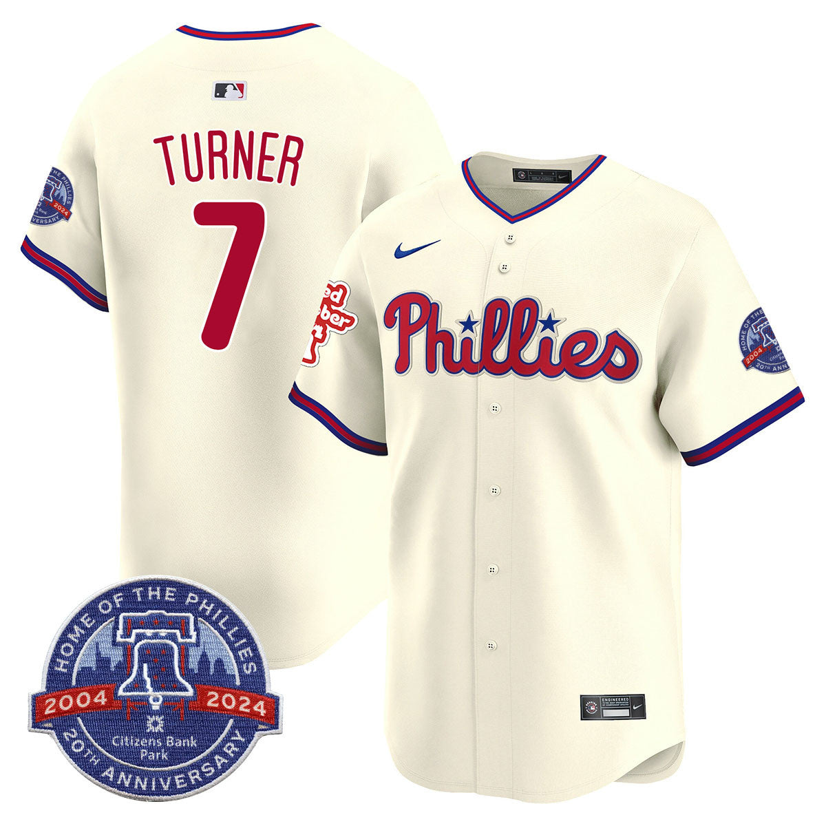 Men's Phillies Citizen Bank Park's 20Th Anniversary Jersey - All Stitched