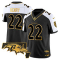 Men's Ravens 2024 Gold Vapor Limited Jersey - All Stitched
