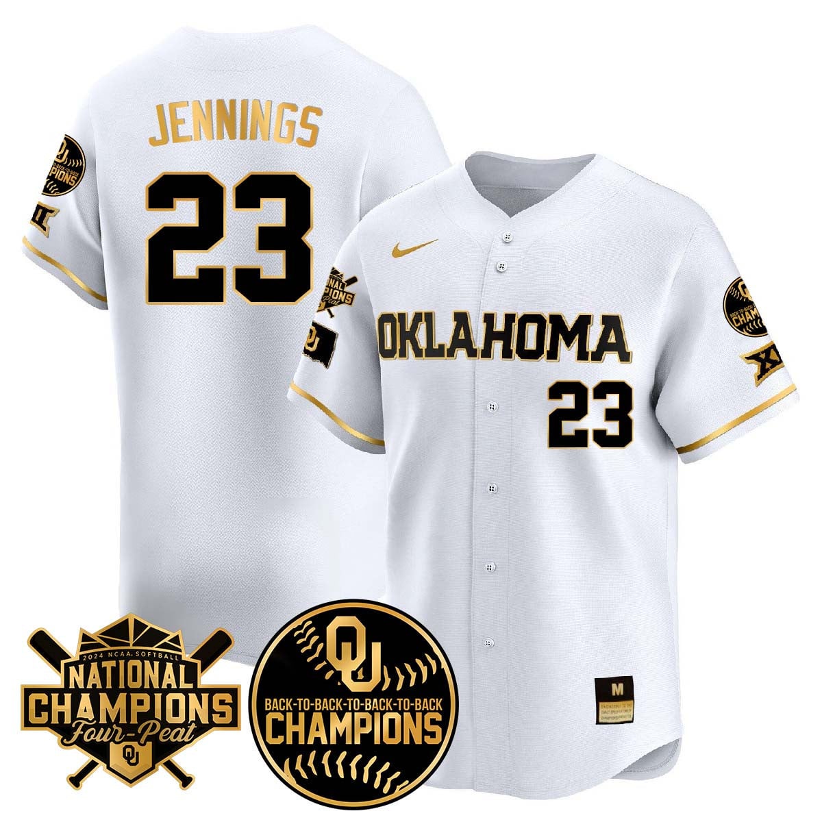 Men's size - Oklahoma Women's Back To National Champions Jersey 406VTTLJS002 - All Stitched