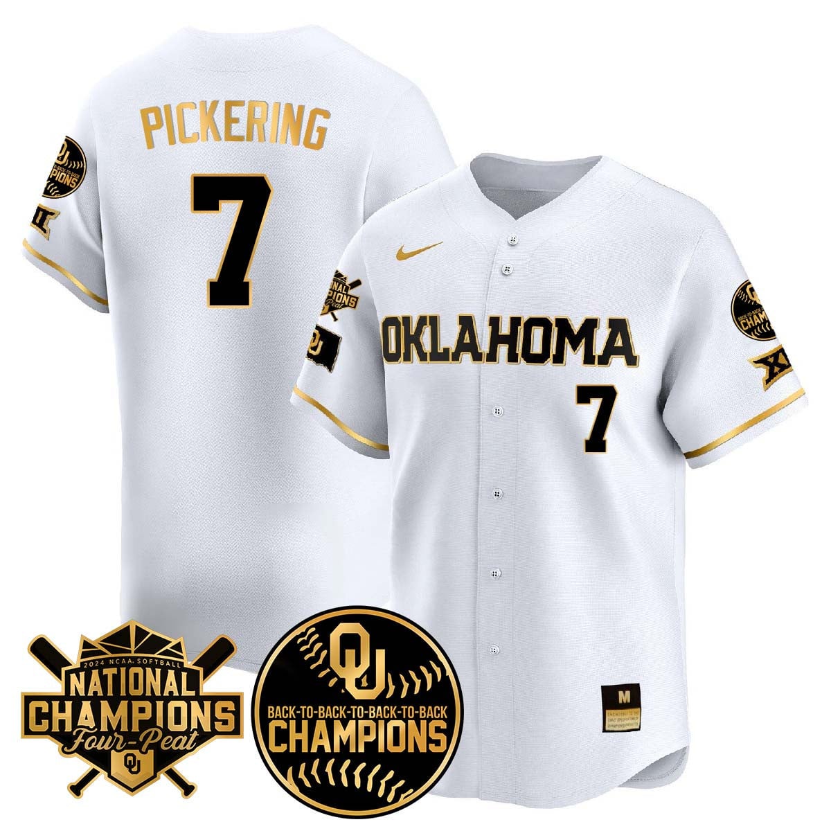 Men's size - Oklahoma Women's Back To National Champions Jersey 406VTTLJS002 - All Stitched