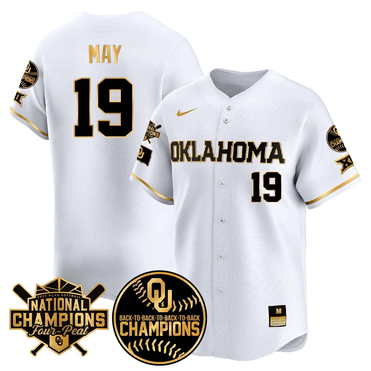 Men's size - Oklahoma Women's Back To National Champions Jersey 406VTTLJS002 - All Stitched