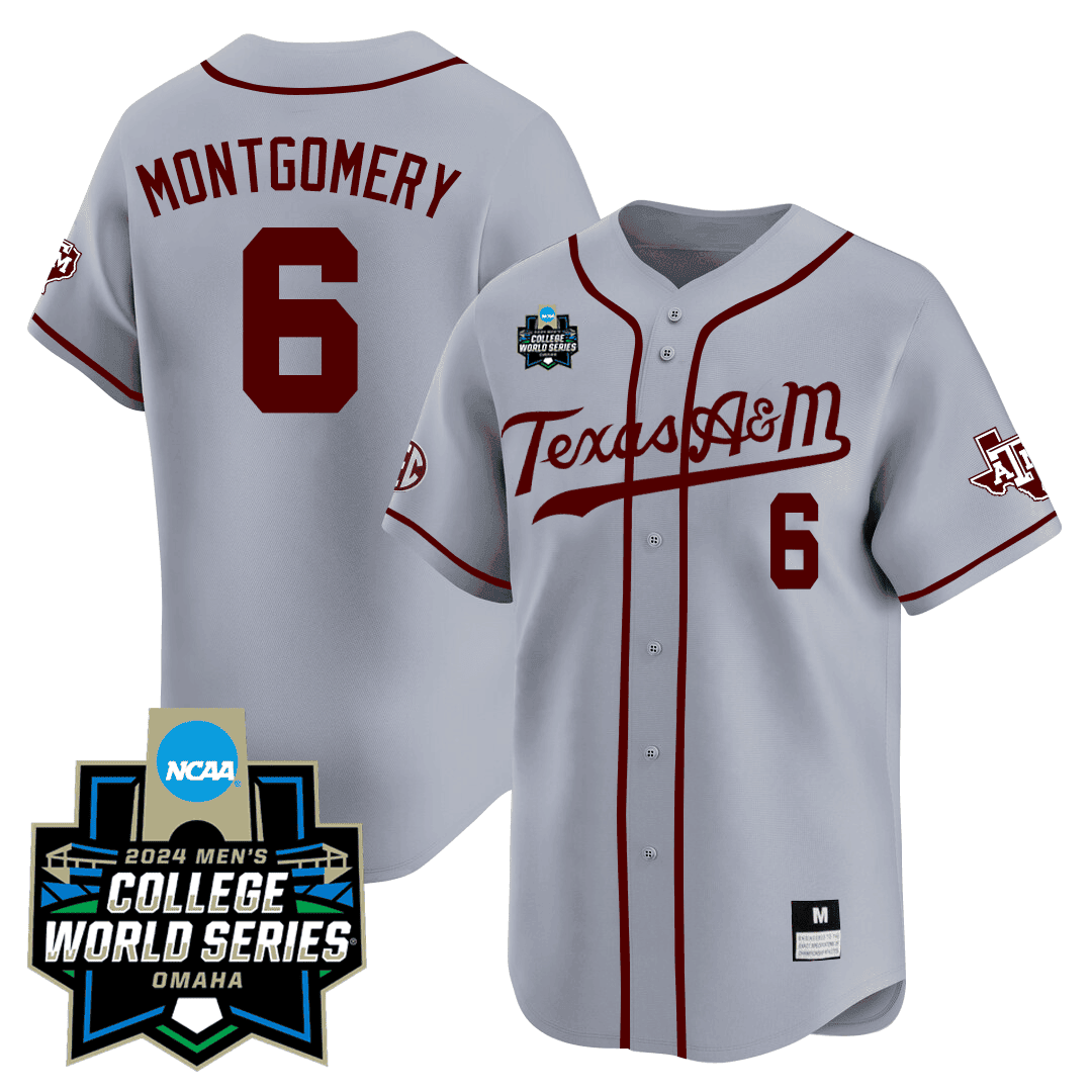 Men's Texas A&M 23/24 Jersey - 2024 College World Series Patch