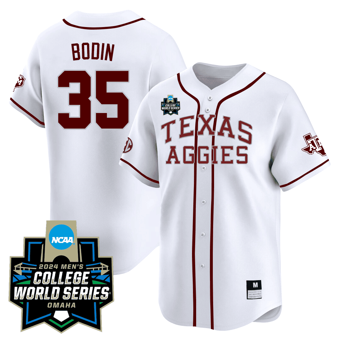 Men's Texas A&M 23/24 Jersey - 2024 College World Series Patch