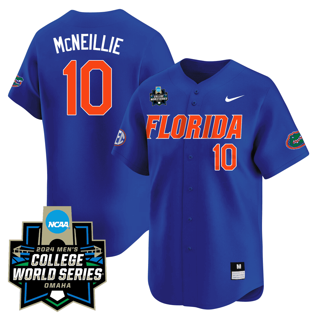 Men's Florida Gators 23/24 Jersey - 2024 College World Series Patch - All Stitched
