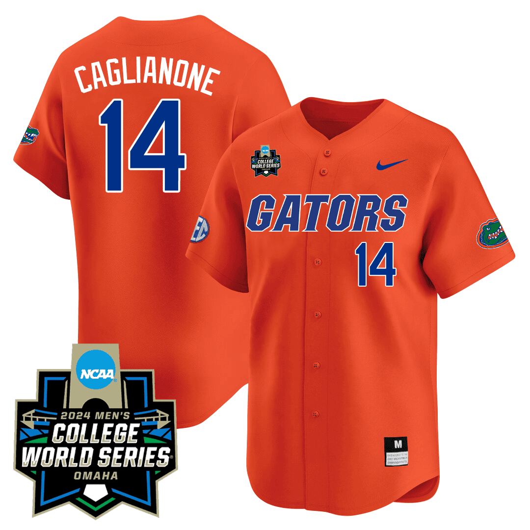 Men's Florida Gators 23/24 Jersey - 2024 College World Series Patch - All Stitched