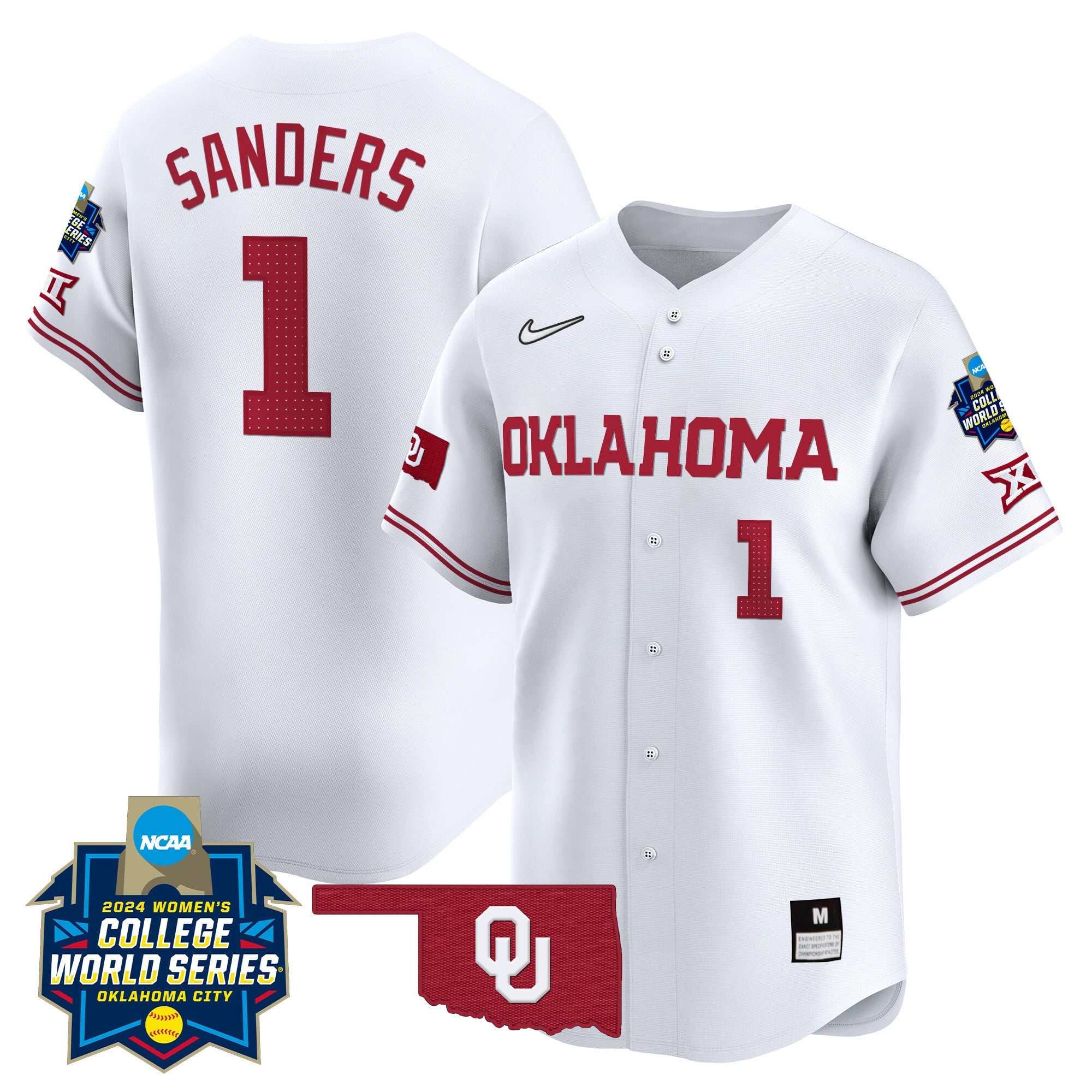 Men's size - Oklahoma Women's College World Series Champions Vapor Premier Limited Jersey - All Stitched
