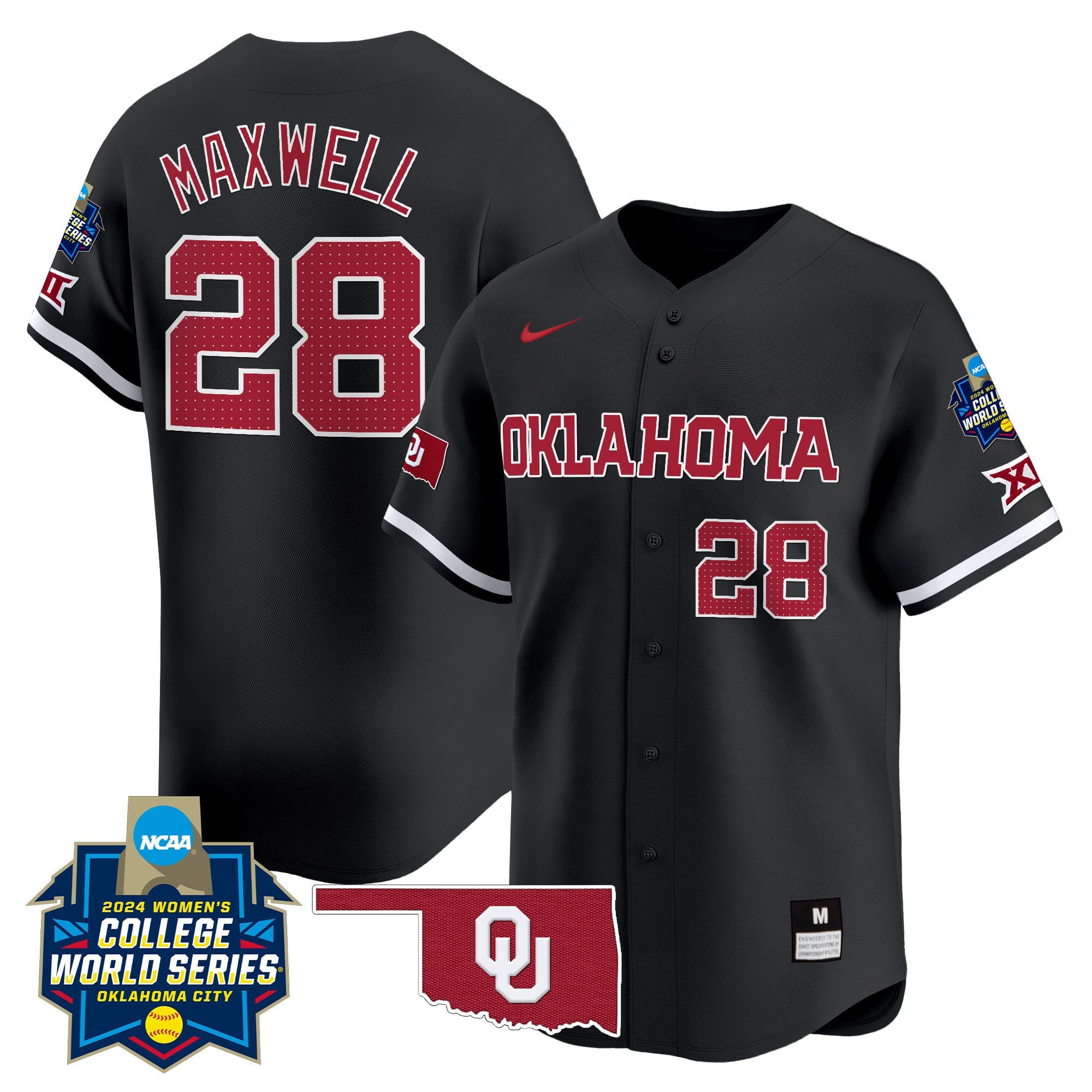 Men's size - Oklahoma Women's College World Series Champions Vapor Premier Limited Jersey - All Stitched