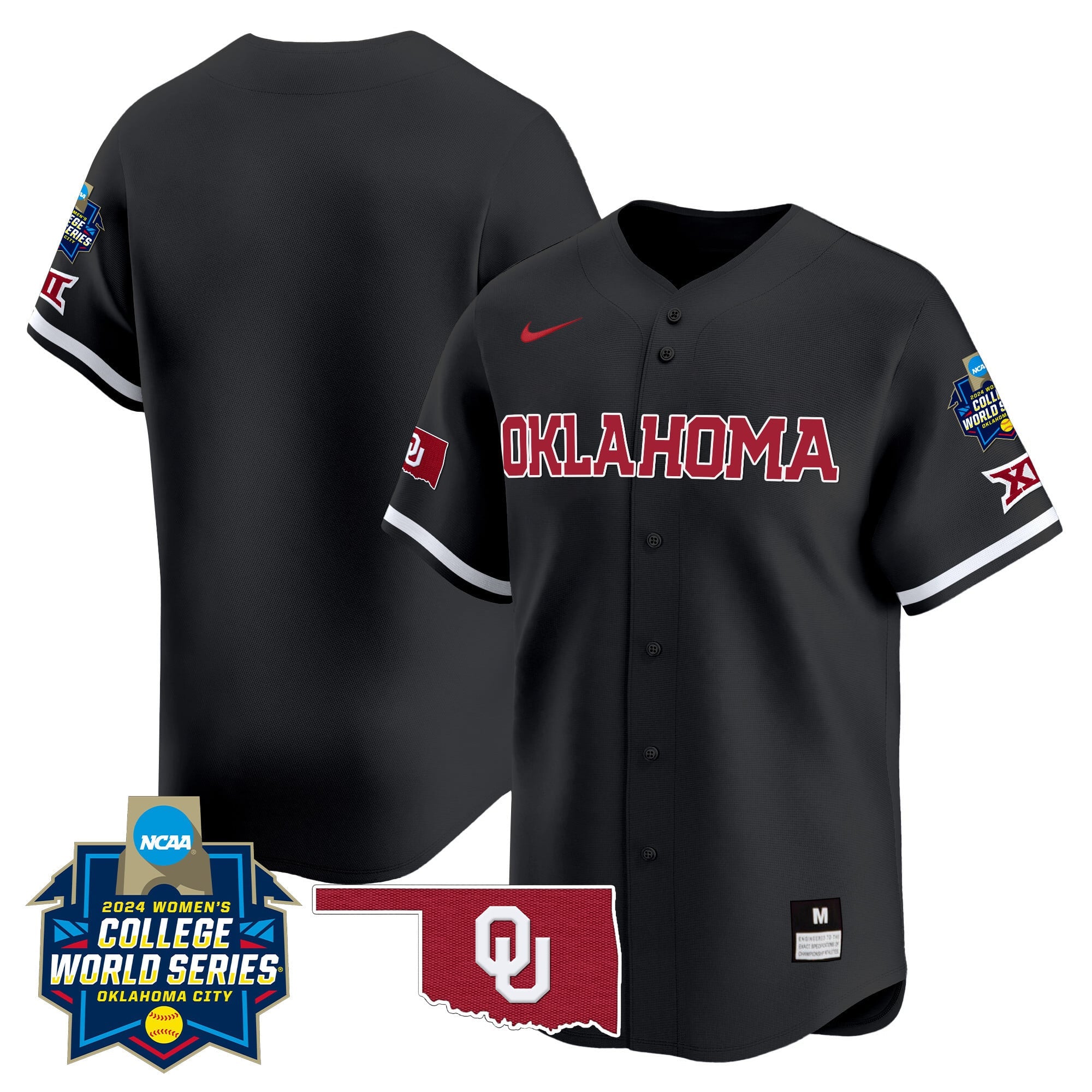 Men's size - Oklahoma Women's College World Series Champions Vapor Premier Limited Jersey - All Stitched