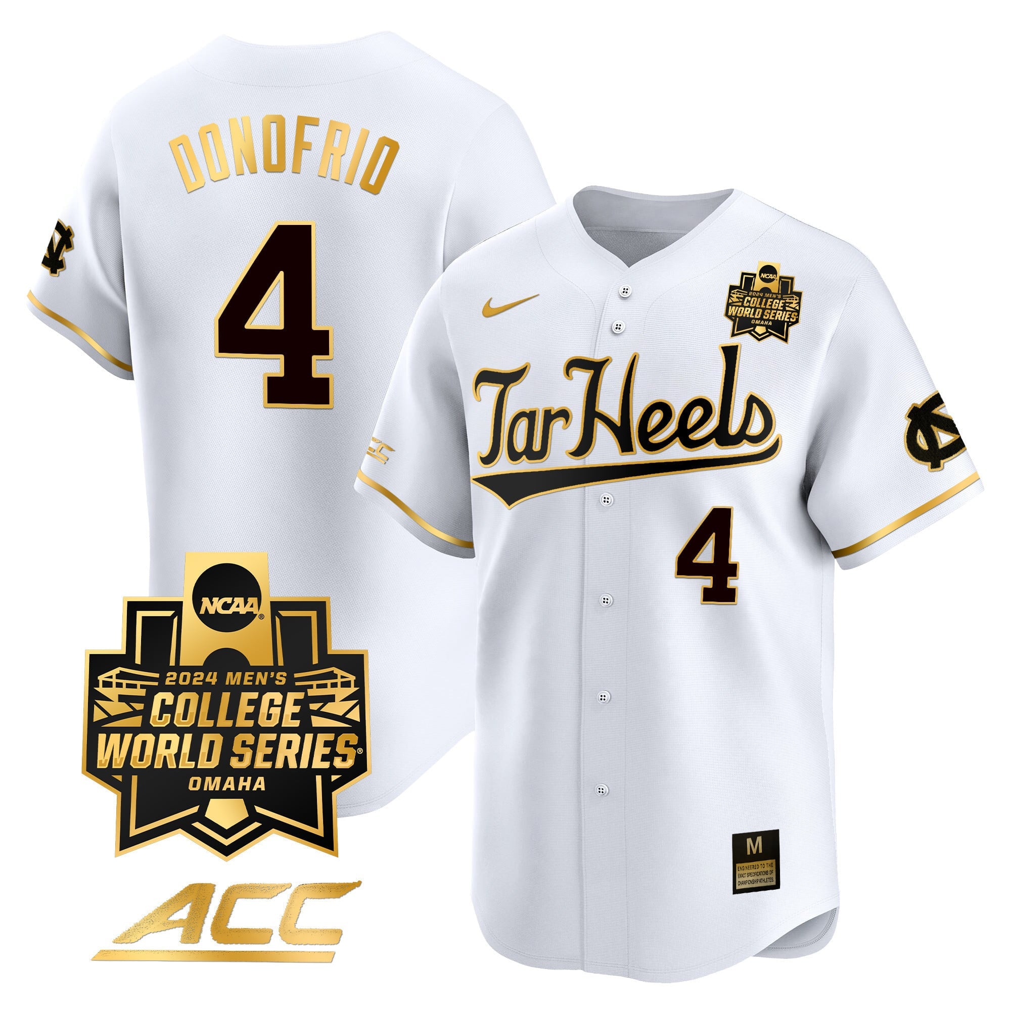 Men's North Carolina Tar Heels 2024 College World Series Vapor Premier Limited Jersey - All Stitched
