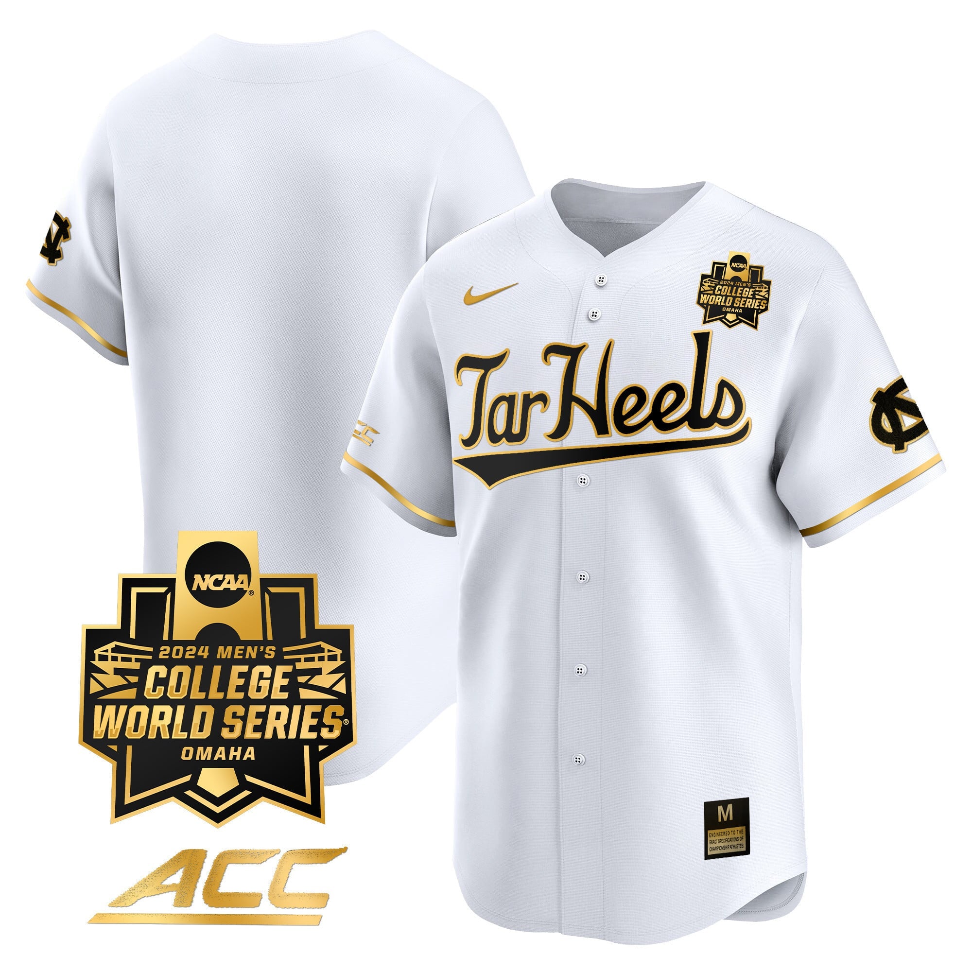 Men's North Carolina Tar Heels 2024 College World Series Vapor Premier Limited Jersey - All Stitched