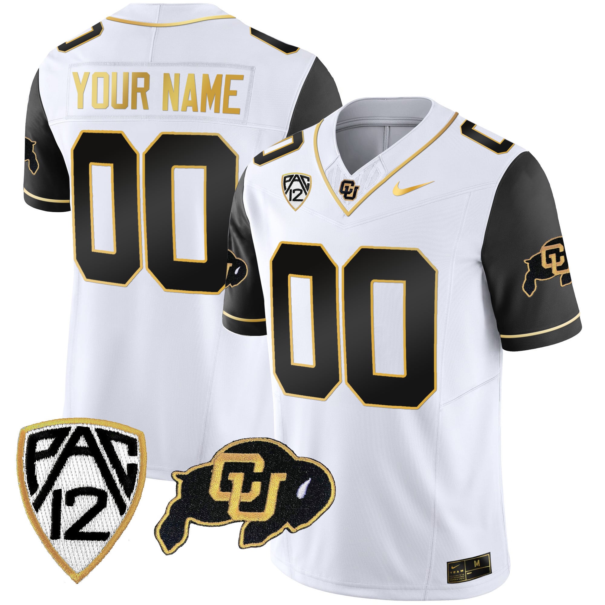 Colorado Buffaloes Gold Vapor Limited Custom Jersey - All Stitched