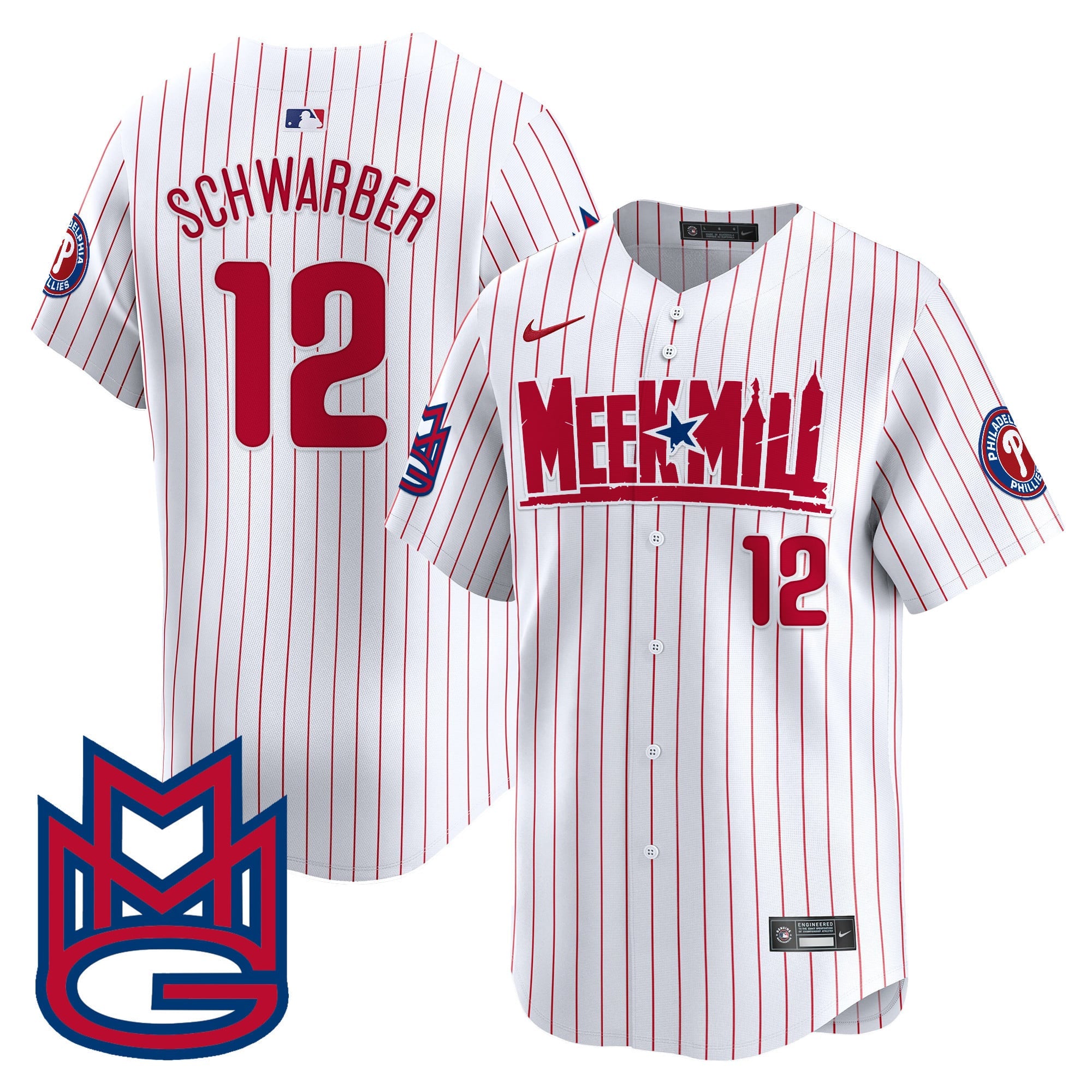 Men's Phillies Meek Mill Vapor Premier Limited Jersey - All Stitched