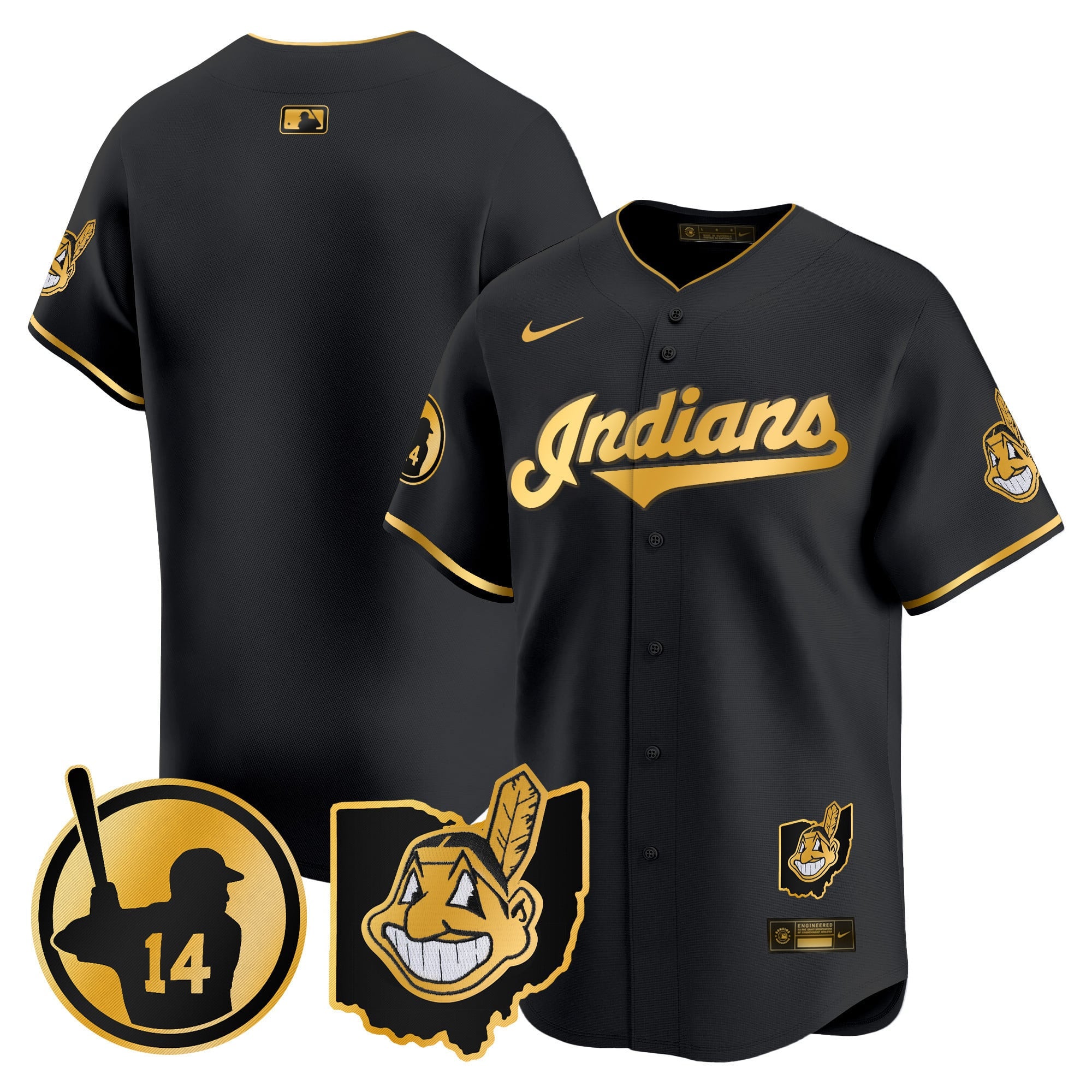 Women's Cleveland Indians Larry Doby Patch Vapor Premier Limited Jersey - All Stitched