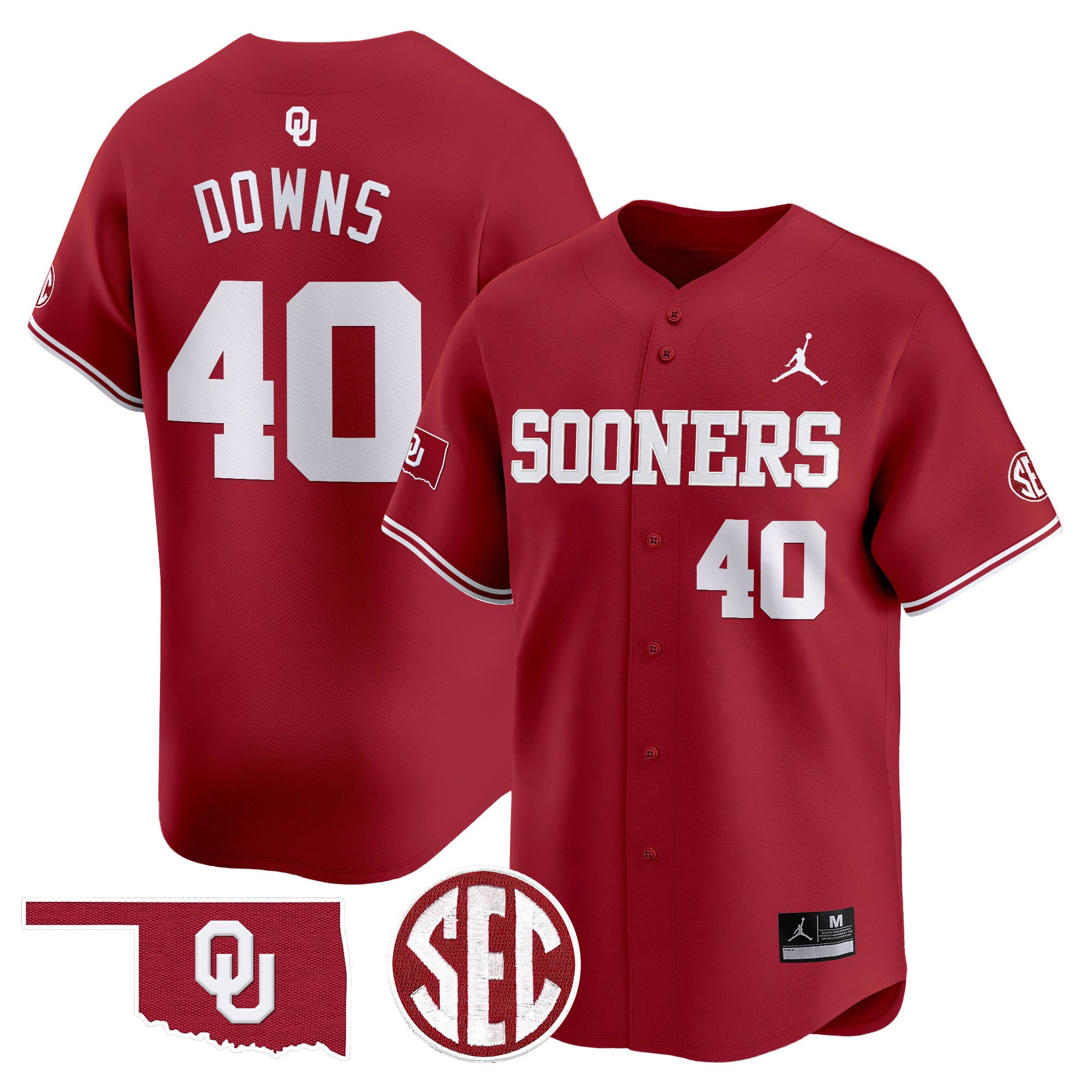Men's Oklahoma Sooners 2024 Vapor Premier Limited Jersey V2 - SEC Patch - All Stitched