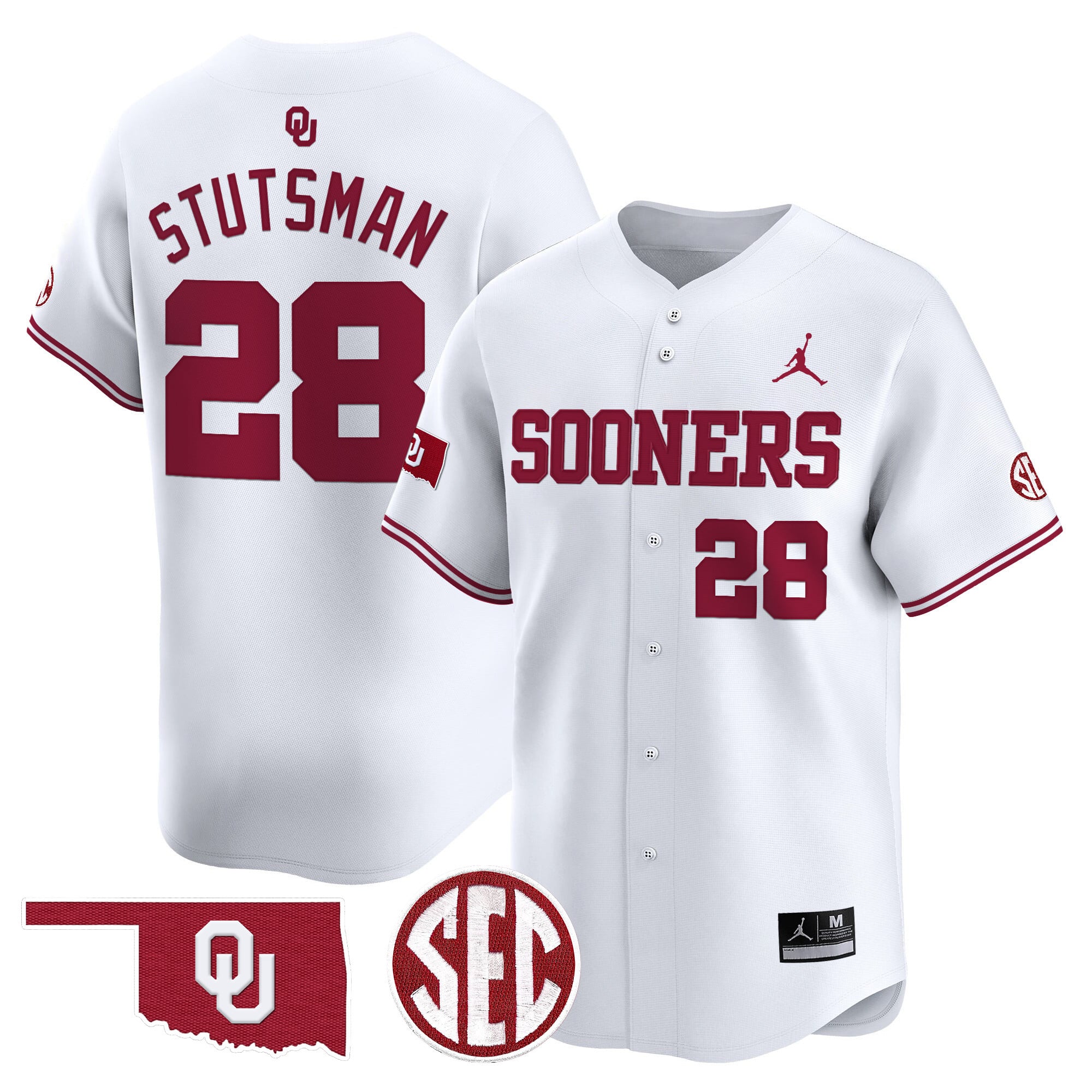 Men's Oklahoma Sooners 2024 Vapor Premier Limited Jersey V2 - SEC Patch - All Stitched