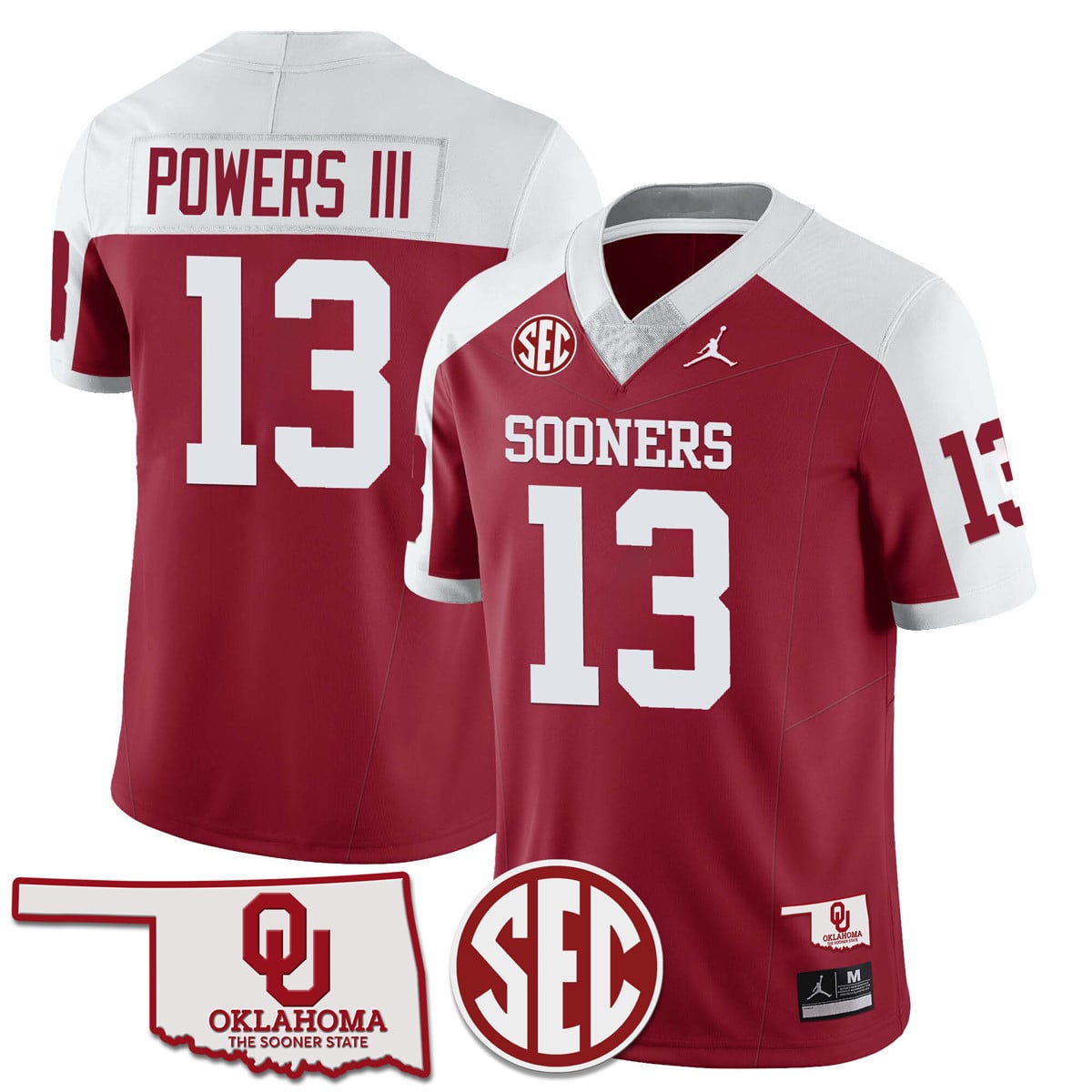 Men's Oklahoma Sooners 2024 SEC Patch Vapor Premier Limited Jersey - All Stitched