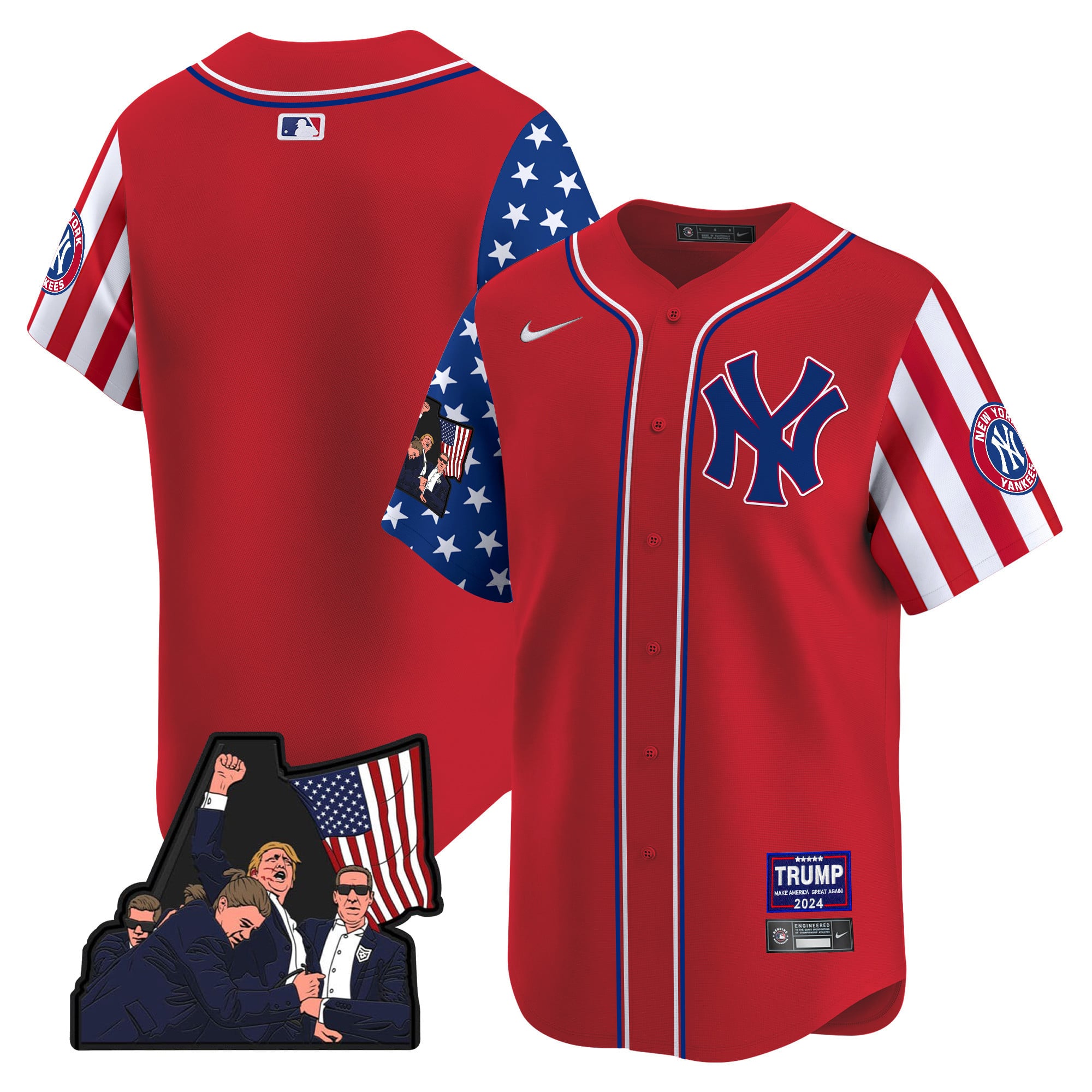 Men's New York Yankees Make American Great Again Vapor Premier Limited Jersey - All Stitched