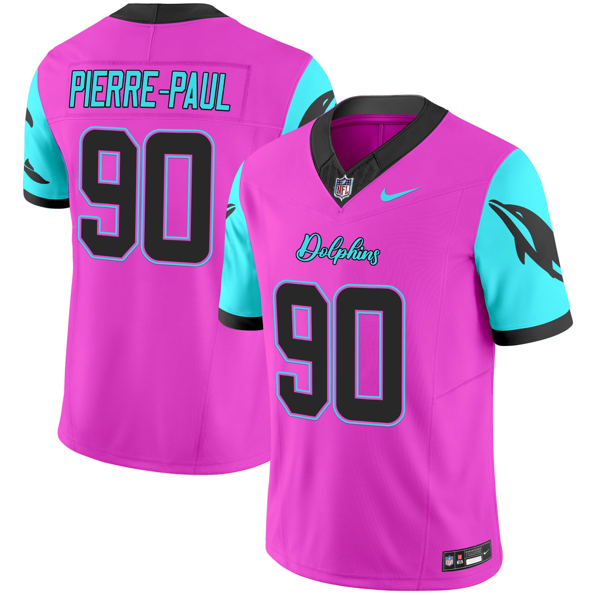 Men's Dolphins Miami Vice Vapor Limited Jersey - All Stitched
