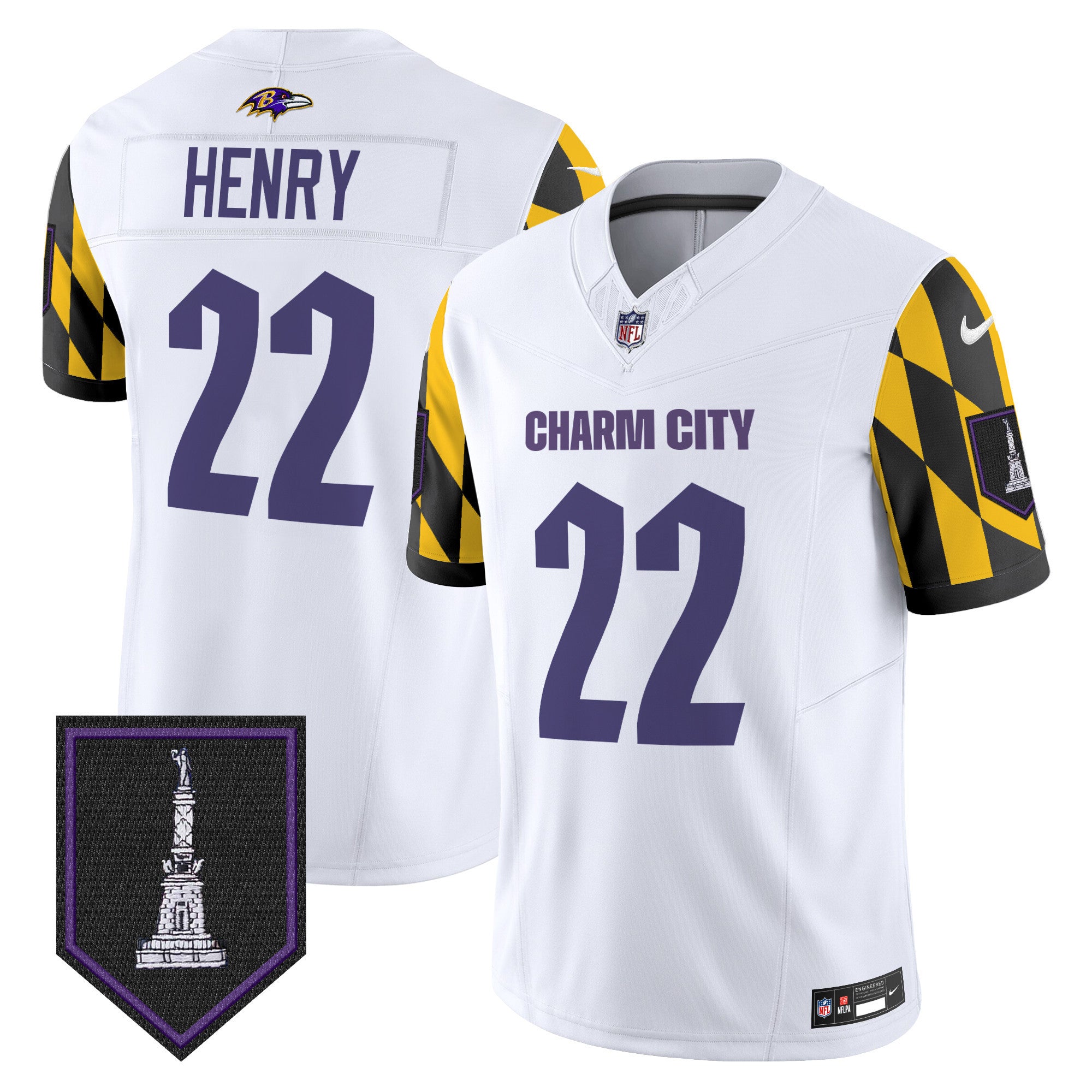 Men's Ravens City Edition Patch Vapor Limited Jersey - All Stitched